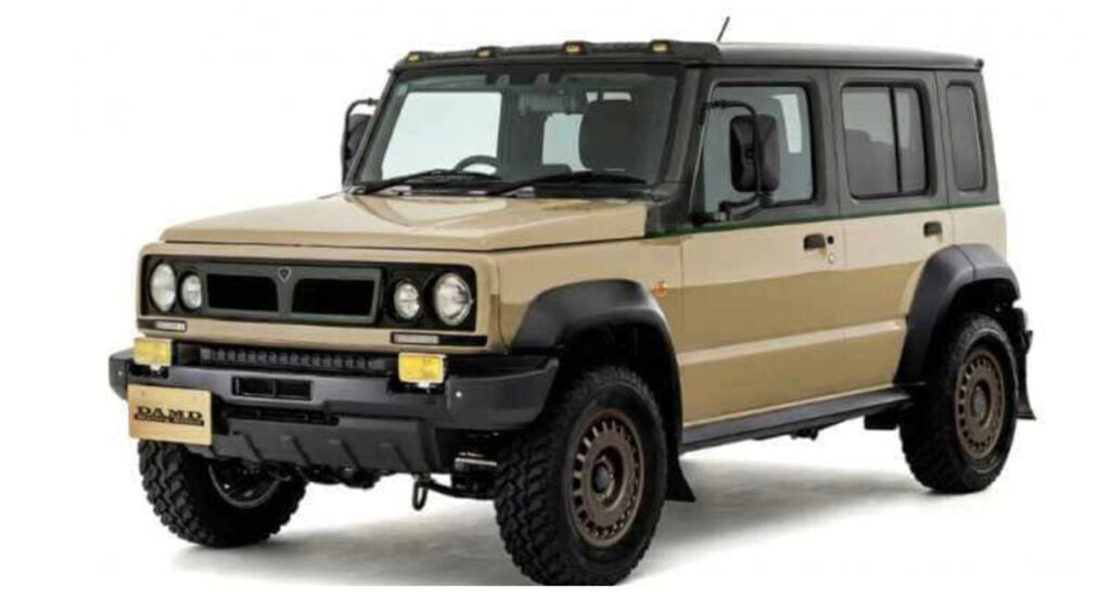 GaadiDrive.com | Exciting Suzuki Jimny Gets An Armata Makeover: Military Wheels, LED Roof lights, Retro Seats and More...